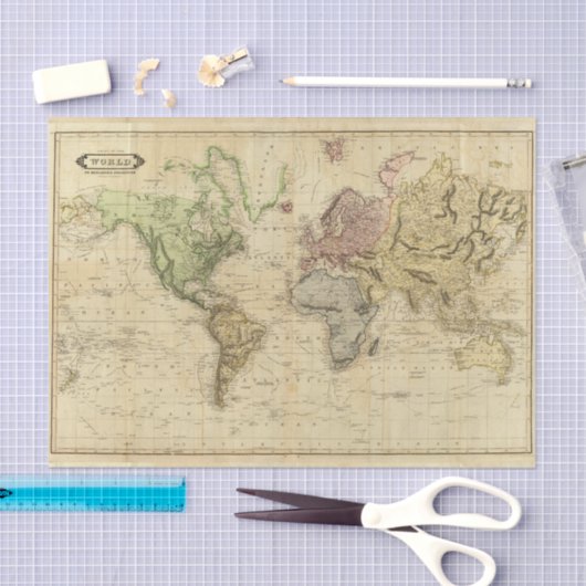 Wereld 5 tissuepapier (Craft)