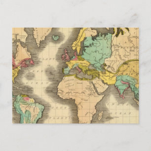 Wereld 6 briefkaart
