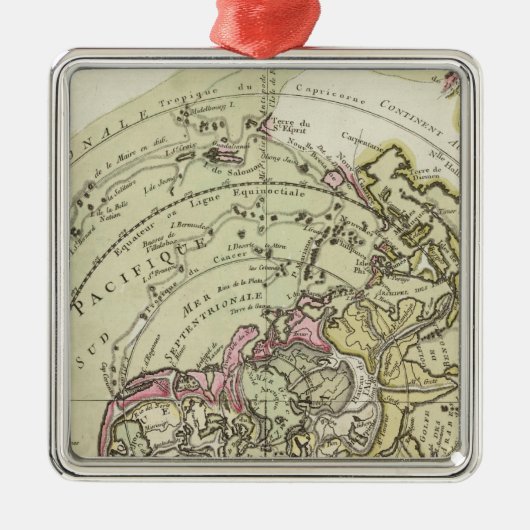 Wereld 6 metalen ornament (Voorkant)