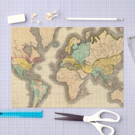 Wereld 6 tissuepapier (Craft)