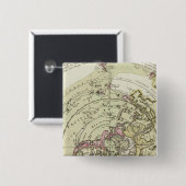 Wereld 6 vierkante button 5,1 cm (Voorkant /achterkant)