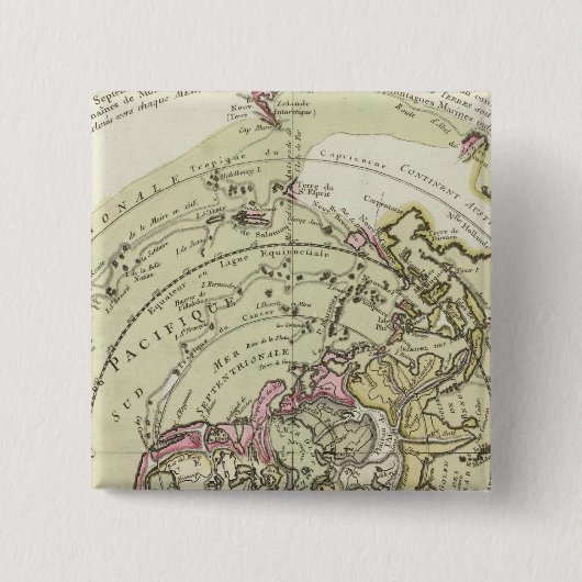 Wereld 6 vierkante button 5,1 cm (Voorkant)