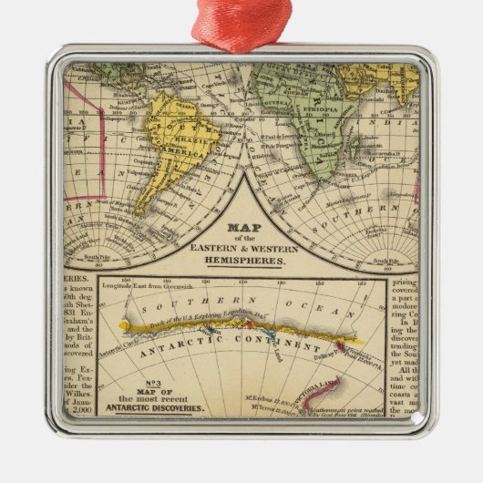 Wereld 7 metalen ornament (Voorkant)