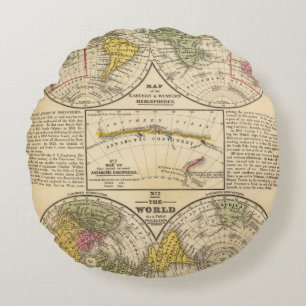 Wereld 7 rond kussen