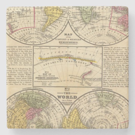 Wereld 7 stenen onderzetter (Voorkant)