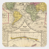 Wereld 7 vierkante sticker (Voorkant)