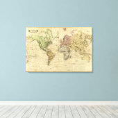 Wereld 8 canvas afdruk (Insitu (Houten vloer))