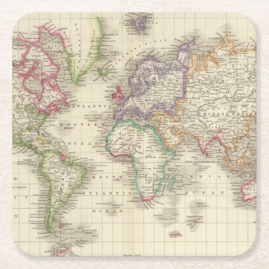 Wereld 9 kartonnen onderzetters (Voorkant)