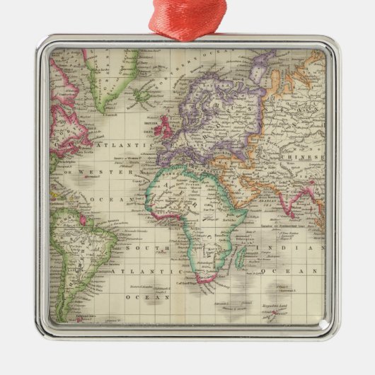Wereld 9 metalen ornament (Voorkant)