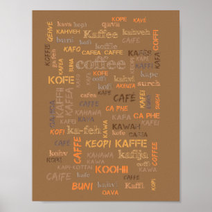 Wereld aan koffie 8.5 x 11 poster