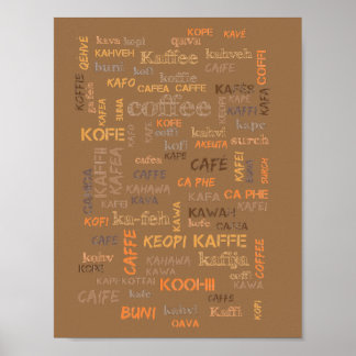 Wereld aan koffie 8.5 x 11 poster