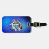 Wereld aan landmerken bagagelabel (Voorkant horizontaal)