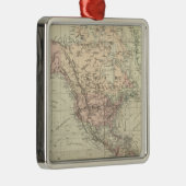 Wereld aan Mercator's Projection Metalen Ornament (Rechts)