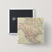 Wereld aan Mercator's Projection Vierkante Button 5,1 Cm (Voorkant /achterkant)