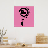 wereld aan mijn voeten gelukkig poster (Keuken)