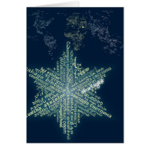 Wereld aan Starlight Kaart - 5x7