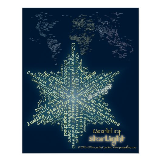 Wereld aan Starlight Poster (Voorkant)