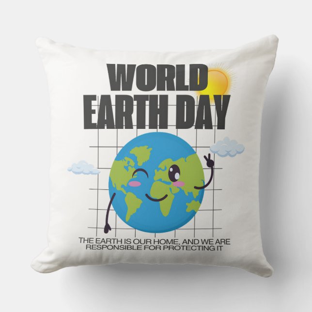 Wereld Aarde Dag - 22 april | Bescherm onze planee Kussen (Voorkant)