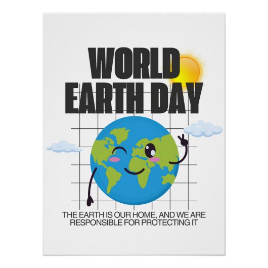 Wereld Aarde Dag - 22 april | Bescherm onze planee Perfect Poster (Voorkant)