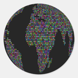 wereld aarde planeet globe kaart ronde sticker