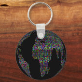 wereld aarde planeet globe kaart sleutelhanger (Voorkant)