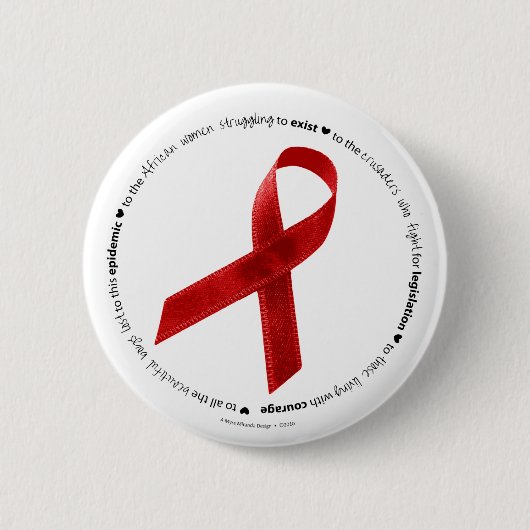Wereld AIDS Dag, 2010 Ronde Button 5,7 Cm (Voorkant)