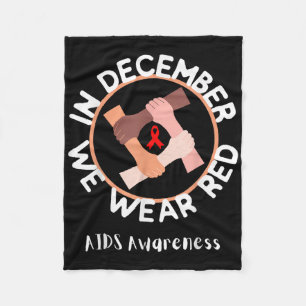 Wereld Aids Dag In december Draag we het bewustzij Fleece Deken