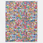 wereld alle landen vlaggen patroon fleece deken (Voorkant)