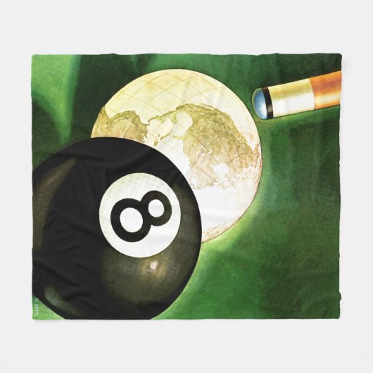 Wereld als blikvanger fleece deken (Voorkant (Horizontaal))