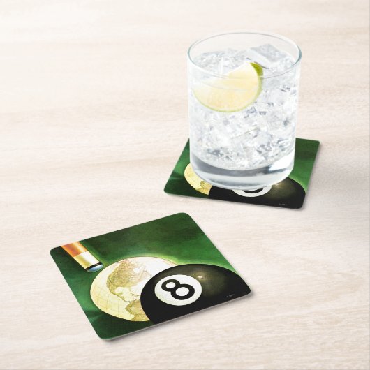 Wereld als blikvanger kartonnen onderzetters (Insitu)