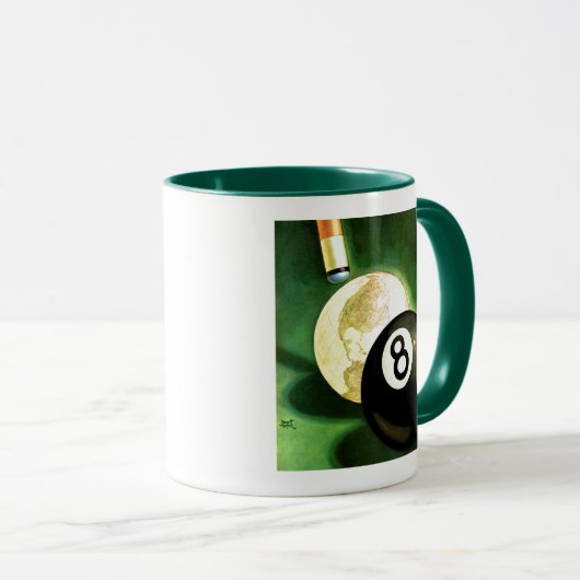 Wereld als blikvanger mok (Voorkant rechts)