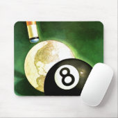 Wereld als blikvanger muismat (Met muis)