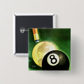 Wereld als blikvanger vierkante button 5,1 cm (Voorkant /achterkant)