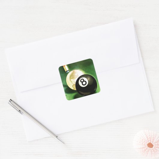 Wereld als blikvanger vierkante sticker (Envelop)