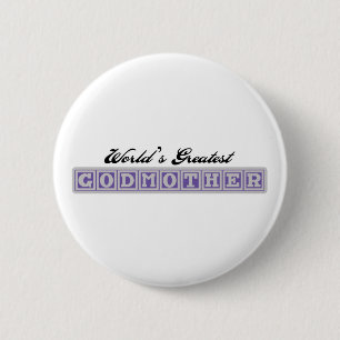 Wereld's grootste godmoeder ronde button 5,7 cm