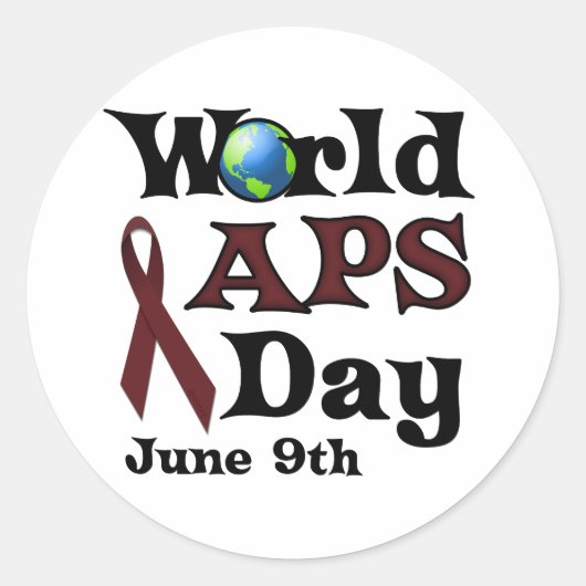 WERELD APS DAG RONDE STICKER (Voorkant)