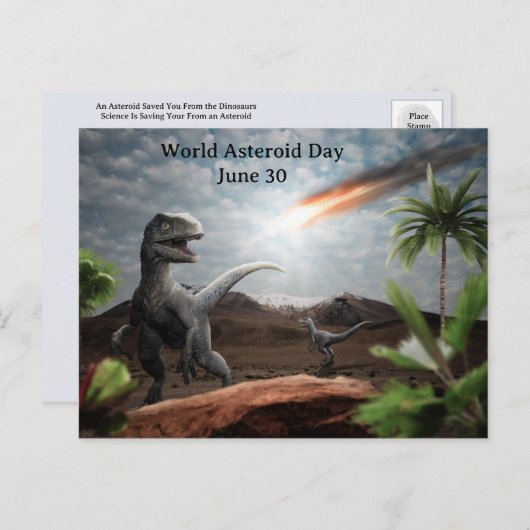 Wereld Asteroïde Dag Briefkaart (Voorkant / Achterkant)