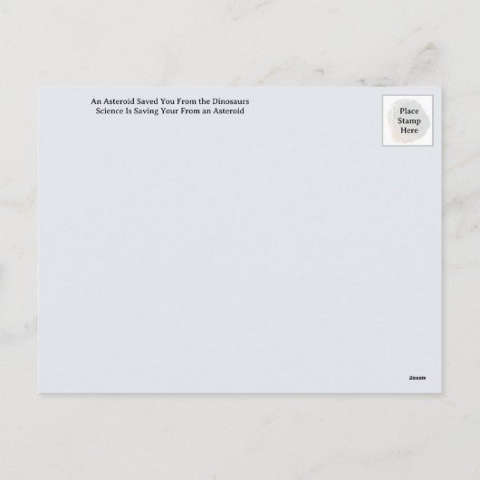 Wereld Asteroïde Dag Briefkaart (Achterkant)