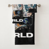 Wereld Astronaut ontwerp Bad Handdoek (Insitu)