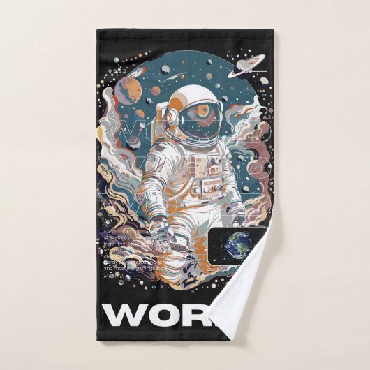 Wereld Astronaut ontwerp Bad Handdoek (Handdoek)