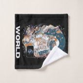 Wereld Astronaut ontwerp Bad Handdoek (Wasdoekje)