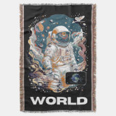 Wereld Astronaut ontwerp Deken (Voorkant Verticaal)