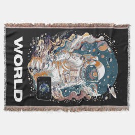 Wereld Astronaut ontwerp Deken