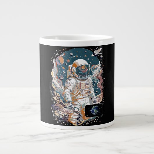 Wereld Astronaut ontwerp Grote Koffiekop (Voorkant)