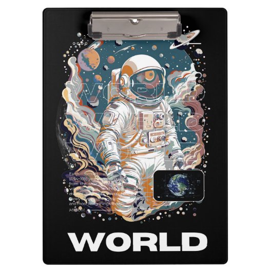 Wereld Astronaut ontwerp Klembord (Voorkant)