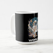 Wereld Astronaut ontwerp Koffiemok (Voorkant links)