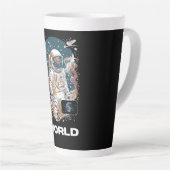 Wereld Astronaut ontwerp Latte Mok (Rechterhoek)