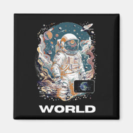Wereld Astronaut ontwerp Magneet