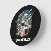 Wereld Astronaut ontwerp Ronde Klok (Hoek)