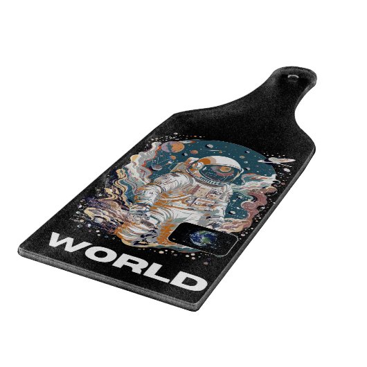 Wereld Astronaut ontwerp Snijplank (Hoek)